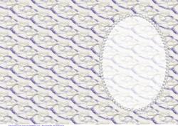Purple Hearts & Cream Bows on White Insert, with Pearls 2