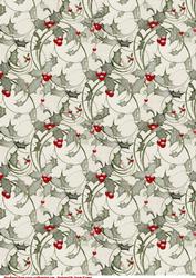 Christmas Holly and Swirls Paper 3