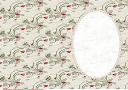 Christmas Holly and Swirls Insert, with Pearls 2