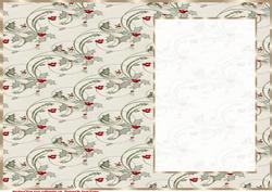 Christmas Holly and Swirls Insert, with Borders 2