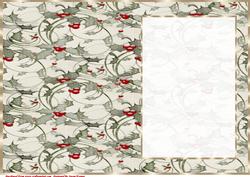 Christmas Holly and Swirls Insert, with Borders 3