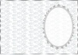 Silver Snowflakes Insert, with Lace and Pearls
