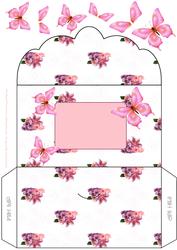 Beautiful Laid Bouquet and Butterfly Money Wallet