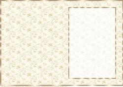 Cream, with Gold Floral Sprays Insert