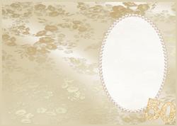 Gold Floral Satin 50th Birthday Insert