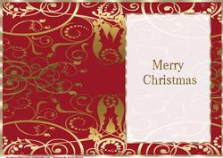 Christmas Red & Gold Swirls Insert, with Borders 2