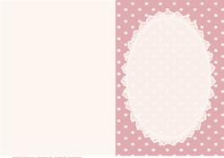 Cream and Pink Polka Dot Mix'n'match Insert, with Lace