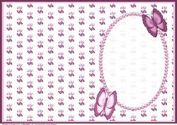 Beautiful Burgandy 'n' Pink Butterflies Insert