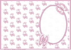 Beautiful Pink Butterflies Insert