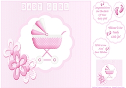 Welcome Little Baby Girl 8x8