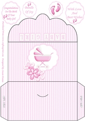 Welcome Little Baby Girl Money Wallet
