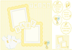 Congratulations On The Birth Of Your Little Twins 8x8