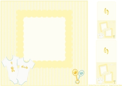Congratulations On The Birth Of Your Little Twins 8x8 Insert, With Gift Tags