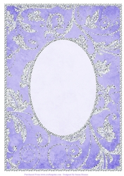 Crushed Purple, With Silver Bling Card Front