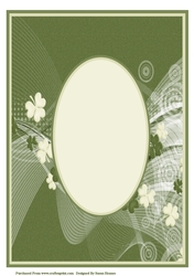 Pretty Green Clovers Card Front 3