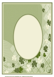 Pretty Green Clovers Card Front 4