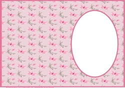 Pink Butterflies And Floral Insert