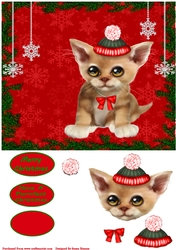 Sweet Christmas Kitten