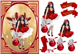 Christmas Fairy Dressed In Red