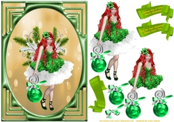 Christmas Fairy Dressed In Green