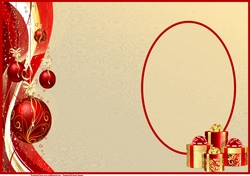 Red And Golden Christmas Insert