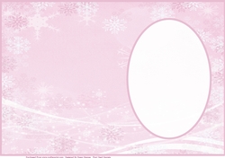 Pink Winter Snowflakes And Swirls Insert