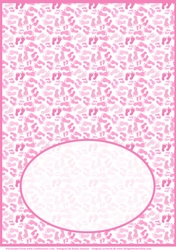 Shades Of Pink And White Footprints Insert, With Border