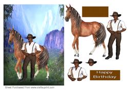 Cowboy and His Horse