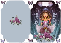 The Mesmerizing Fortune Teller - Cut And Fold Card