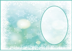 Turquoise and White Snowflake, Sparkles Insert