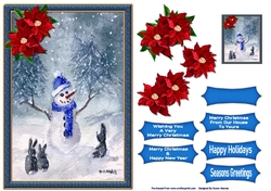 Snowman And Bunnies