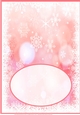 Coral Pink And White Snowflakes, Sparkles Insert