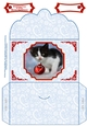 Christmas Black And White Kitten - Money Wallet