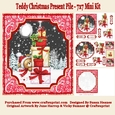 Teddy Christmas Present Pile - 7x7 Mini Kit