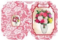 A Beautiful Vase Of Roses - Cut And Fold Card