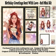 Birthday Greetings Sent With Love - 8x8 Mini Kit