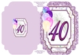 Happy 40th Birthday Wishes - Cut And Fold Card