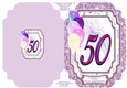 Happy 50th Birthday Wishes - Cut And Fold Card