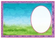 Purple And Pink Tartan, With Pretty Garden - Insert