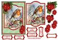 Christmas Robin On Holly - 5x7