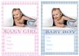 Baby Boy and Girl Birth Announcement