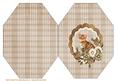 Tabby Kitten and Flower Ring Octagon Card