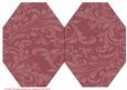 Dark Red Swirls Octagon Card Base