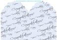 Ice Blue with Silver Text Wedding Elegant Top Card Base