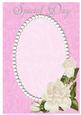 Pink Swirls, Pearls and Ivory Roses Card Front 3
