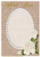 Coffee Swirls,pearls and Ivory Roses Card Front 3