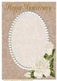 Coffee Swirls,pearls and Ivory Roses Card Front 4