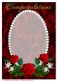 Red and Black Lace with Pearls and Red Roses Card Front 3