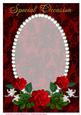 Red and Black Lace with Pearls and Red Roses Card Front 5