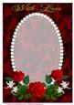 Red and Black Lace with Pearls and Red Roses Card Front 6